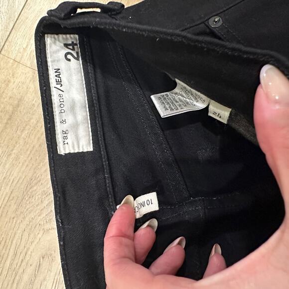 Rag & Bone 10 inch ankle skinny, raw hem jeans! Size 24 - Picture 8 of 8